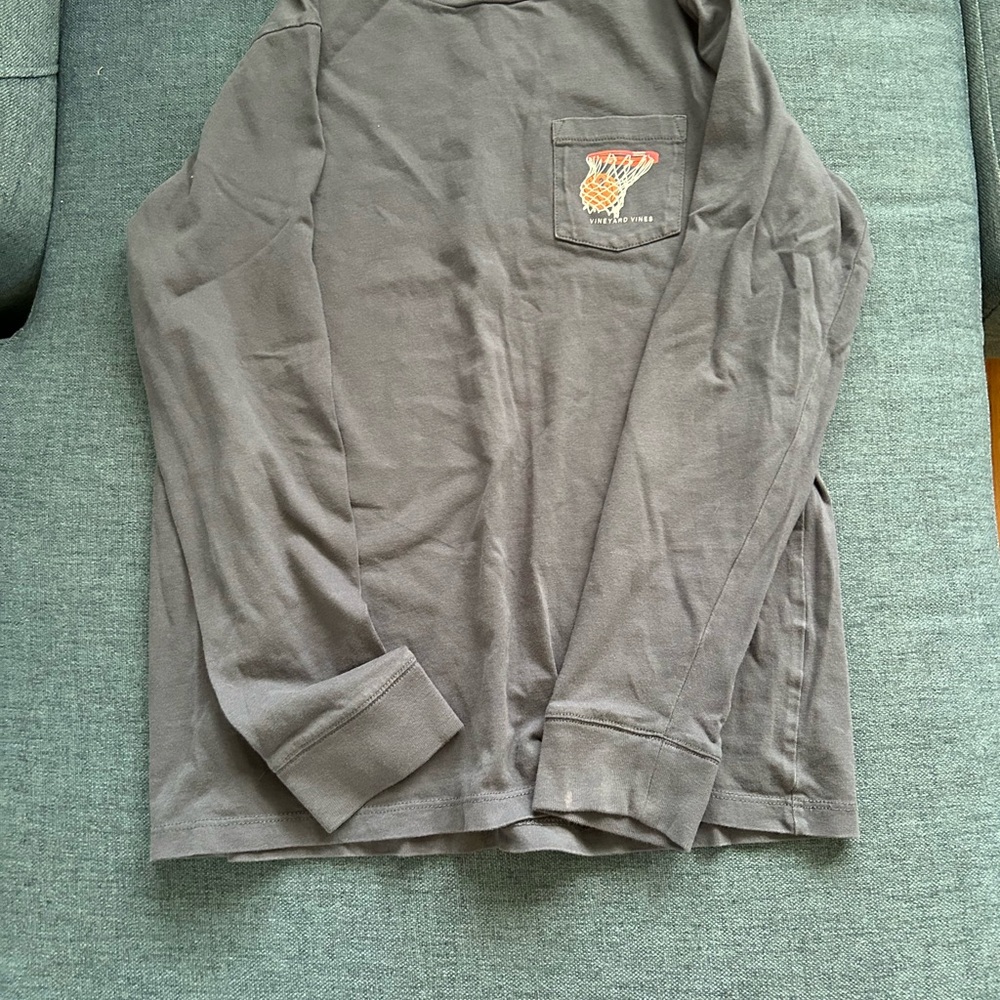 Vineyard Vines Gray Long Sleeve Tee Soft Cotton Blend
